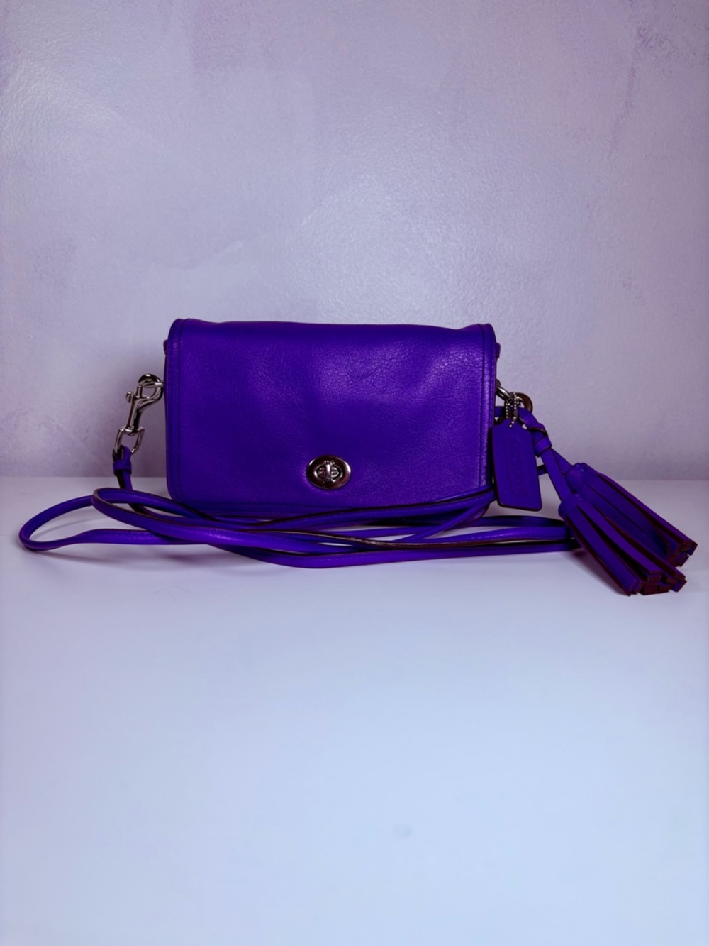 Coach Legacy Crossbody Bag #19914 Penny Ultraviolet Purple - Picture 2 of 9